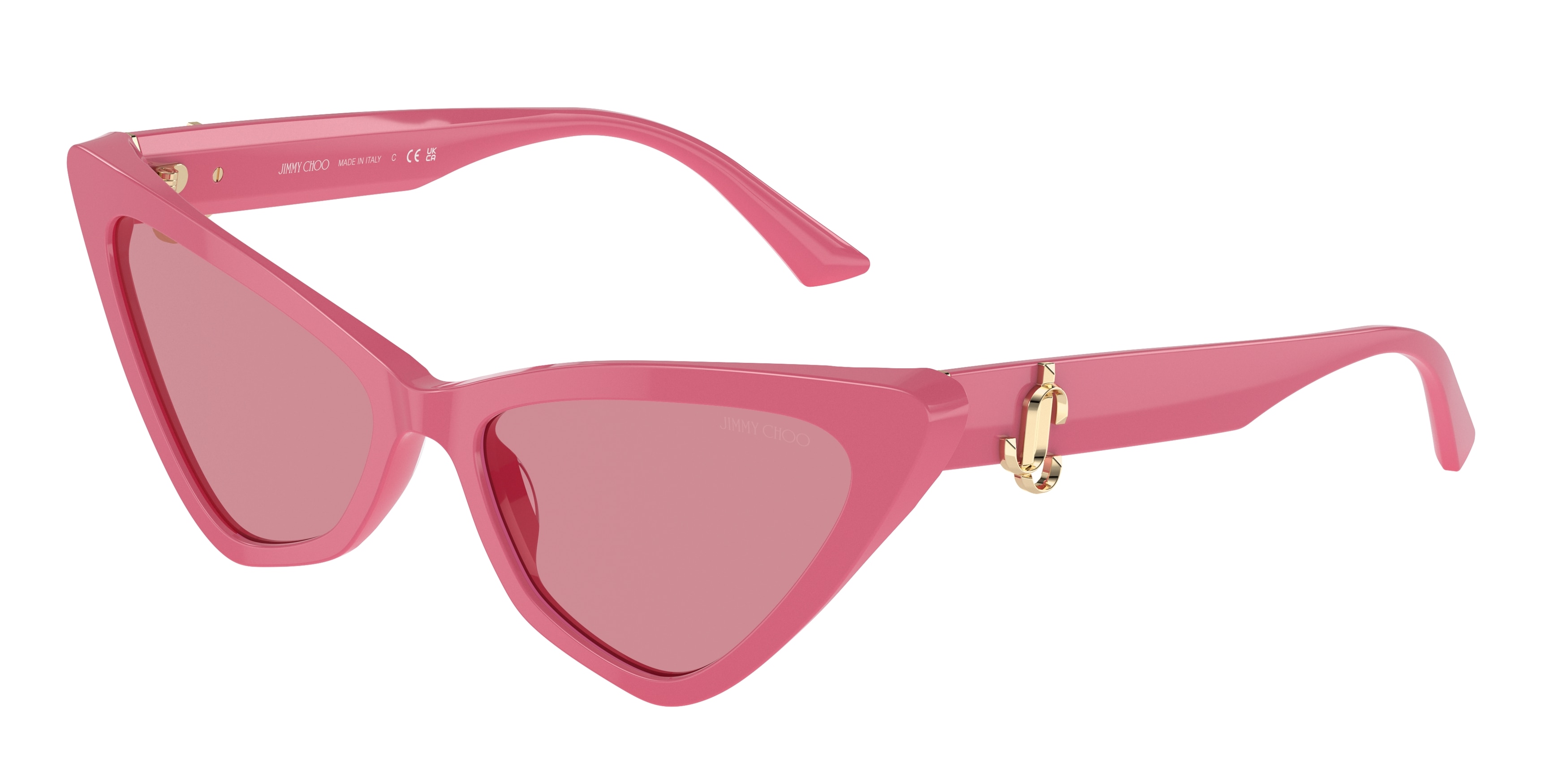 Jimmy Choo Damen JC5008 502484 Sonnenbrillen Acetat Rosa Rosa Cat Eye Normal-image
